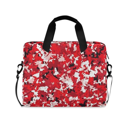 Maletín para portátil 15.6 pulg camuflaje rojo con correa miniatura 1