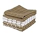 Ritz Premium Kitchen Towel Highly Absorbent, Super Soft, Long-Lasting, 100% Cotton Terry Dish Towels, Hand Towels, Tea Towels, Bar Towels, 6-Pack, 12"x12", Mocha