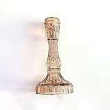 SUKORI Candelabro Retro Crystal Vela Soporte Decoración Tabla de Boda Soporte de Vela de Cristal Soporte de Vela de Cristal Cono (Color : 1PC Brown)