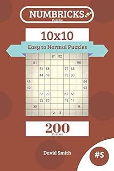 Paperback Numbricks Puzzles - 200 Easy to Normal Puzzles 10x10 Vol.5 Book
