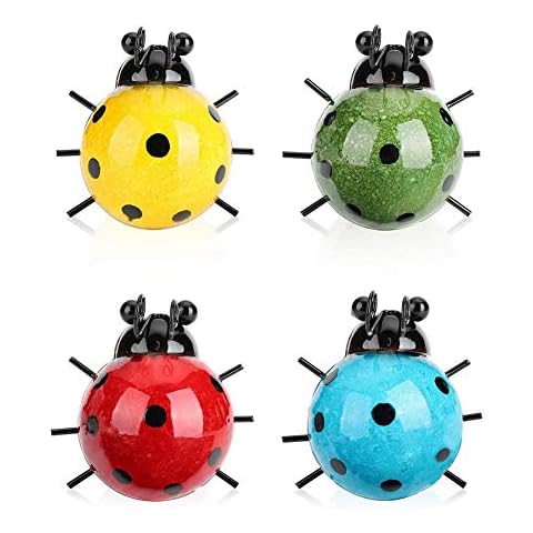 Pack of 4 Colourful Ladybird Wall Art Cover