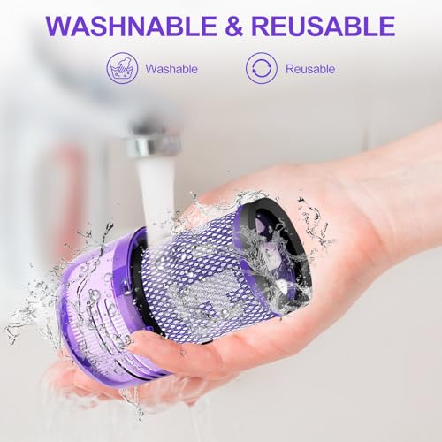 Image of 2 Pack Filter Replacement for Dyson V11 Origin V11 Torque Drive V11 Animal V11 Complete V11 Extra V15 Detect V15s Detect Submarine Vacuums, Compare to Part 970013-02