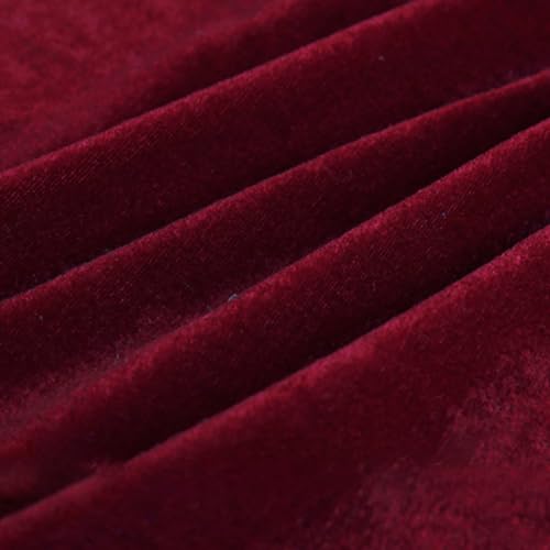 Wambere Tela de 50 cm x 160 cm por metros, tela para coser, tela para manualidades, manualidades, manualidades, cortina de escenario, ropa, decoración navideña, rojo vino