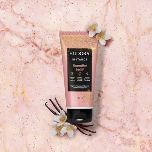 Eudora Instance Loção Iluminadora Hidratante Desodorante Corporal Baunilha Glow 180ml