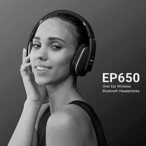 August EP650 Bluetooth v4.2 NFC koptelefoon met aptX Low Latency - draadloze over-ear hoofdtelefoon met individueel geluid zwart - Image 8