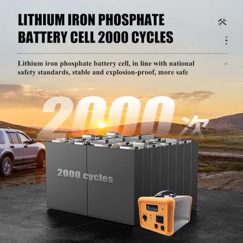 Estação de energia portátil de 600 W / 604 Wh, gerador solar doméstico para uso externo, bateria de