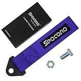 Spocoro Heavy Duty Racing Tow Strap JDM – Nylon Tow Strap for Track, Off-Road, and Decoration (Purple)