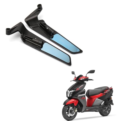 Image of Vagary 10mm Adjustable 360 Rotating New Rearview Wing Mirrors For TVS Ntorq 125
