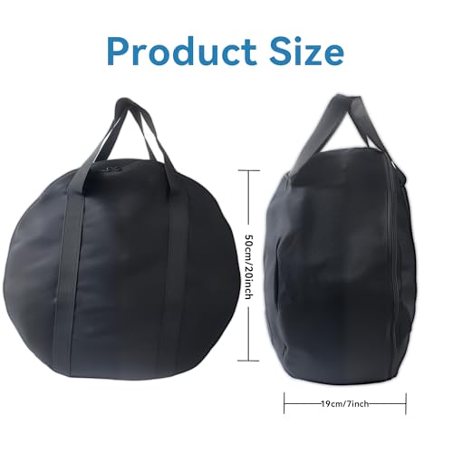 Image of Klmnop RV Hose Storage Bag, 600D Oxford Heavy Duty Garden Hose Cover, Multipurpose Heavy Duty Bag for EV Charging Cable Car Battery Jumper Cables(Black)