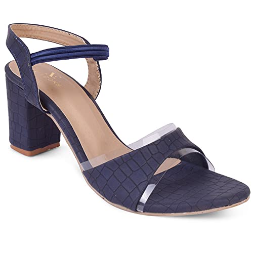 Image of XE Looks Cross Strap Block Heel Sandals for Women