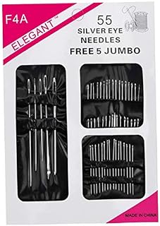wangjiangda Sewing Needles Set 55 Pcs Beading Needles Stainless Steel Hand Sewing Needles