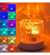 DASIAUTOEM LED Tischlampe aus Kristall Nachttischlampe, Acryl Diamant Tischlampe, RGB Farbwechsel...