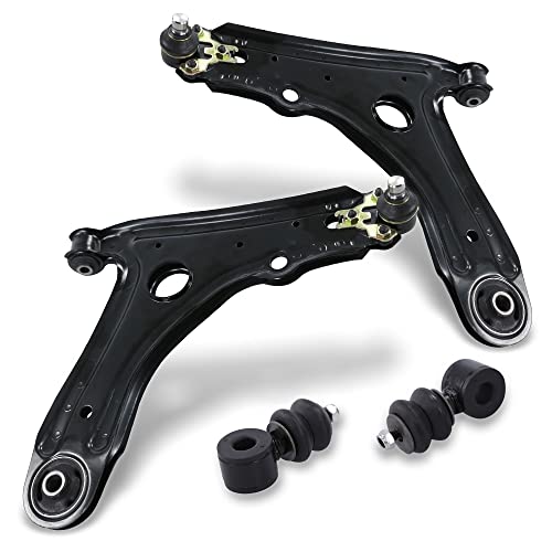 BESTPRICE 2x Brazo de control del eje delantero izquierdo y derecho, 2x barra de acoplamiento delantera compatible con FORD GALAXY I (WGR), SEAT ALHAMBRA (7V8, 7V9), VW SHARAN (7M8, 7M9, 7M6)