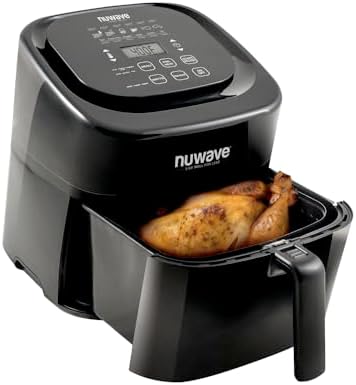 NUWAVE Brio 7-in-1 Air Fryer Oven, 7.25-Quart with One-Touch Digital Controls, Non-Stick Air Circulation Riser & Reversible Rack Included