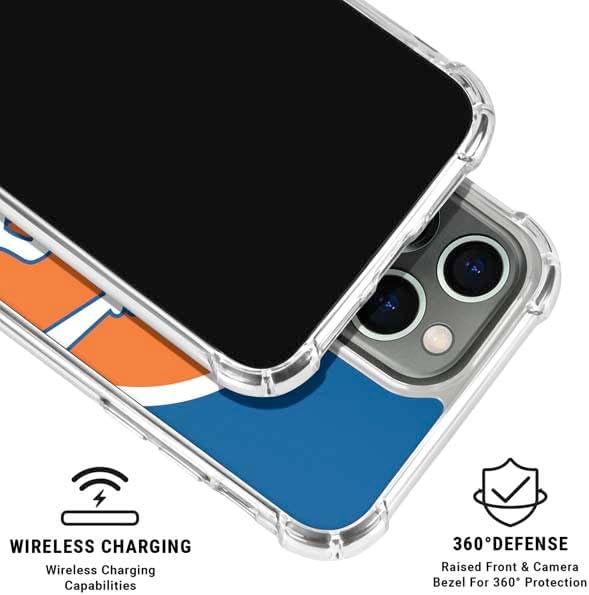 Skinit Clear Phone Case Compatible with iPhone 16 Pro Max - Officially Licensed NFL Denver Broncos Retro Logo Design