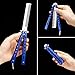 2 Pieces Combs Stainless Steel Folding Practice Combs Hair Styling Tools for Sport Outdoor Use (Blue)