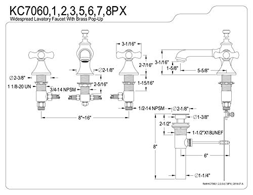 Kingston KC7060PX Widespread Bathroom Faucet, Matte Black by Kingston Brass - Used condition - Image 8