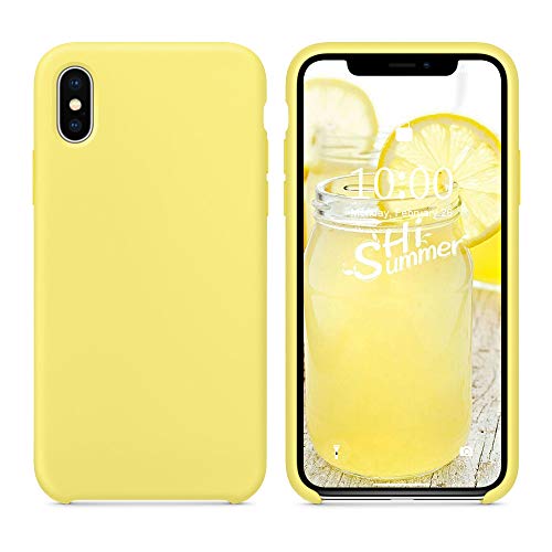SURPHY Silicone Case for iPhone X iPhone Xs Case, Soft Liquid Silicone Shockproof