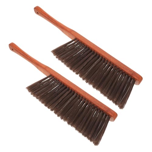 FONDOTIN 2 pezzi Spazzole Legno per Pulizia Setole Morbide per Caminetti e Apparecchiature Domestiche Ergonomico per Maggiore Comfort e Rimozione Della