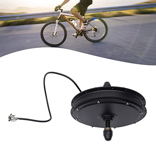 BANLICALI Rear Wheel Hub Motor 48V 1000W Aluminium Alloy E-Bike Mid Drive Motor with Disc Brake, Brushless Gearless, 460RMP 50N.M, for Rear Wheels of Bicycles with Dropouts of 5.31", Black