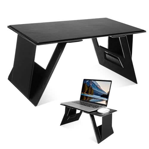 Cabilock Foldable Laptop Stand Lap Desk for Couch Bed Car Laptop Desk Non-Slip Adjustable Angles Portable Lap Pad for Writing