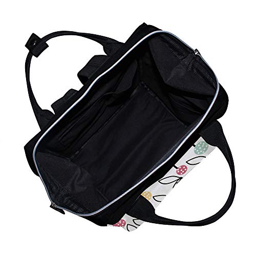Mochila multifunción para mujer cereza con compartimentos prácticos 4
