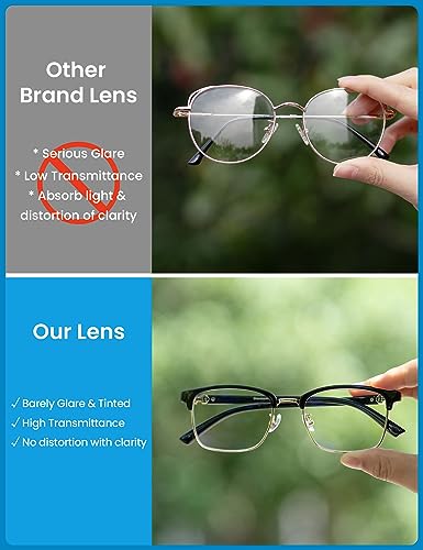 Image of GUDVUE Blue Light Blocking Glasses Men Rectangle Lightweight Gaming Glasses