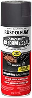 Rust-Oleum 344713 Automotive 2-In-1 Rust Reform & Seal Spray, 12 oz, Flat Black