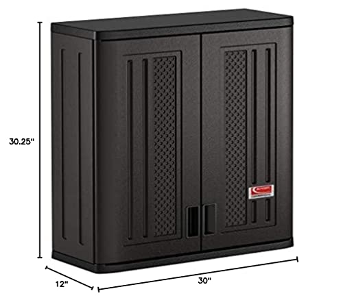 Suncast Commercial Blow Molded Wall Cabinet, Dark Gray #TOP2