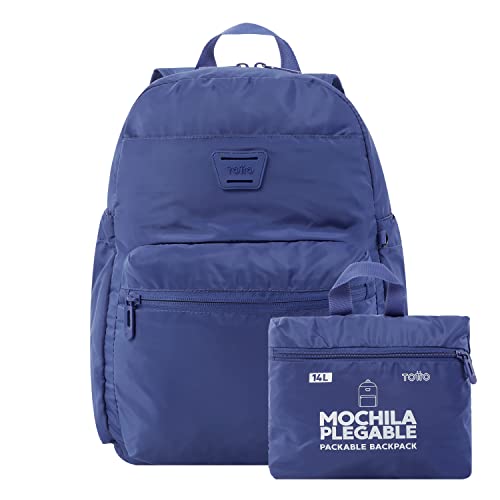 Totto, Mochila plegable color azul-Xingu Unisex adulto, Normal