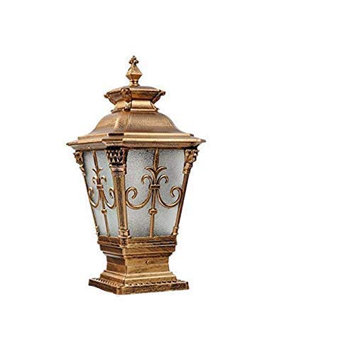 Luces de Pared Creativas para Exteriores Luces de Pared Luz de Pared Eeayyygch Modeen Tradition Victoria Farol de Vidrio Antiguo Lámpara de Mesa para Exteriores Lámpara de Columna Aluminio Duradero I