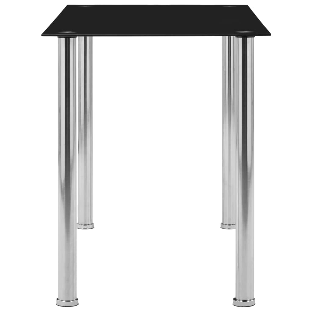 vidaXL - Esstisch Schwarz 120 x 60 x 75 cm Hartglas