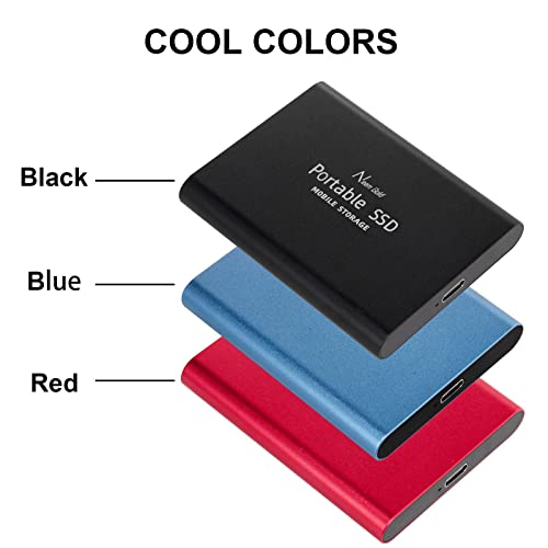 SSD USB 3.1 External Solid State Drives Hard Disk for PC Laptop 2TB Red (500GB Blue) - Image 4