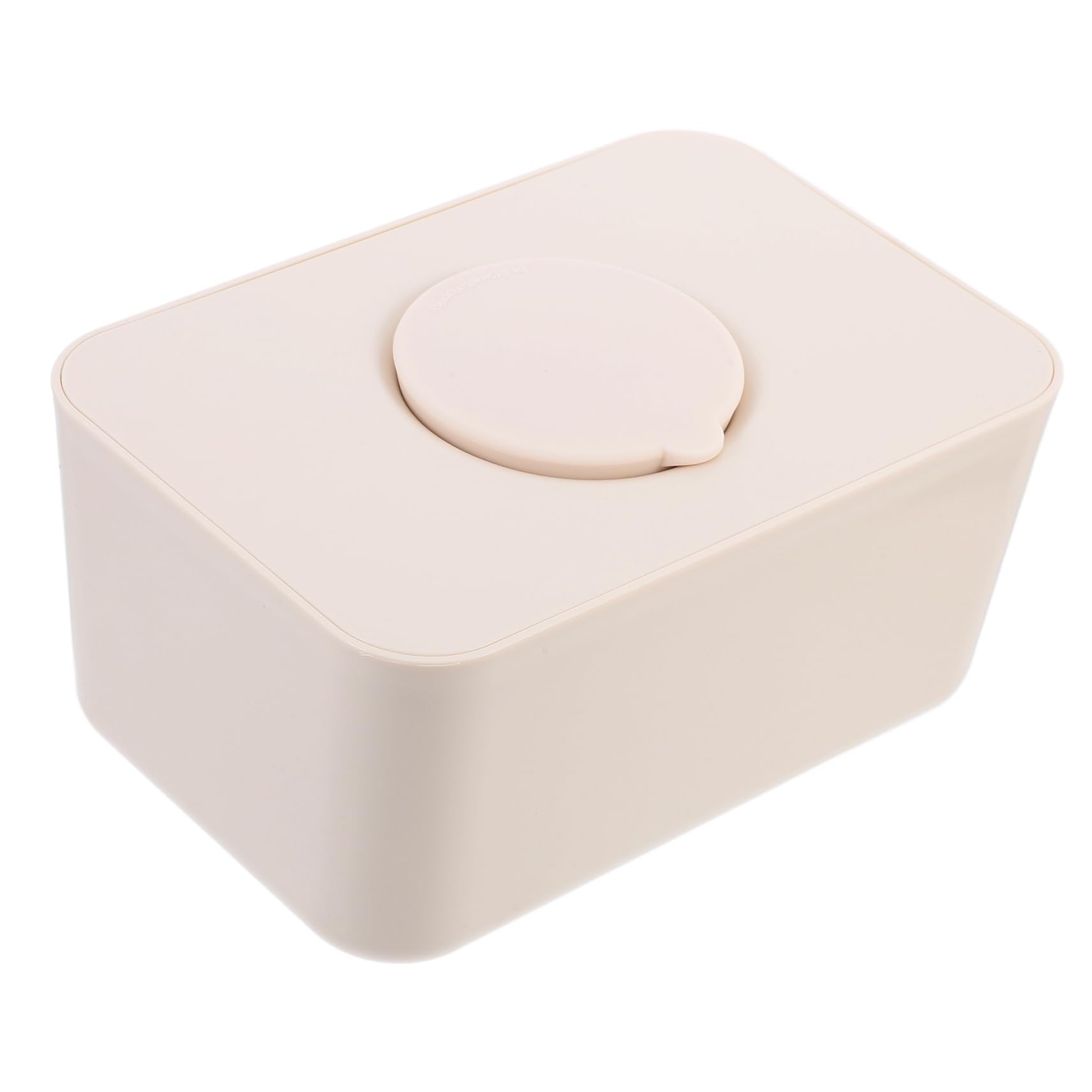 Boîte de Lingettes Humides en Silicone Beige Grosse Capacité Couvercle