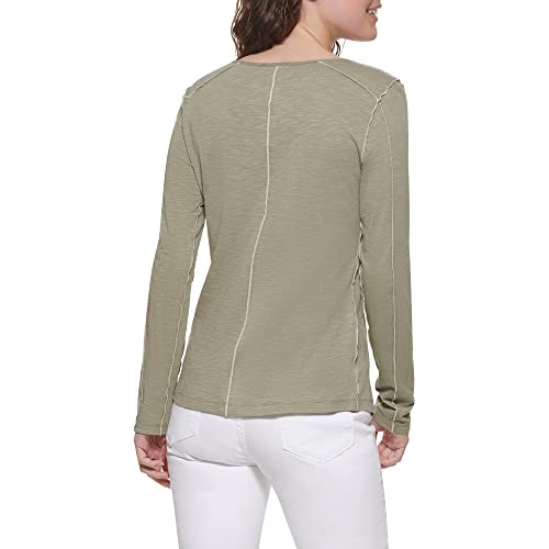 Image of DKNY Women's Crewneck Long Sleeve Layering Top