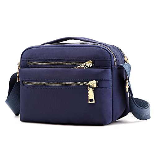 DORRISO Bolsos de Mujer Bandolera Bolso Moda Bolsa de Hombro Escuela Viajes Casual Trabajo Diario Impermeable Mujer Bolsos Cruzados Azul Cover
