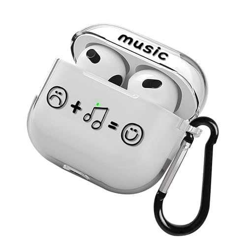 FDHYFGDY Funda para AirPods Pro 3 Fundas, Compatible con el Estuche de Carga Apple AirPods Pro 3, con Mosquetón, A Prueba de Golpes, Accesorios de Carcasa Protectora de TPU Suave - Transparente