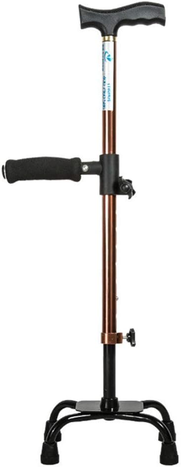 Self Standing Cane - with 4 Feet for Stability Support - Four Prong Sturdy Aluminum Travel Aid - 4 Tip Load Capacity 160Kg,Crutches