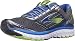 Brooks Men's Ghost 9 Anthracite/Electric Brooks Blue/Lime Punch 12 D US