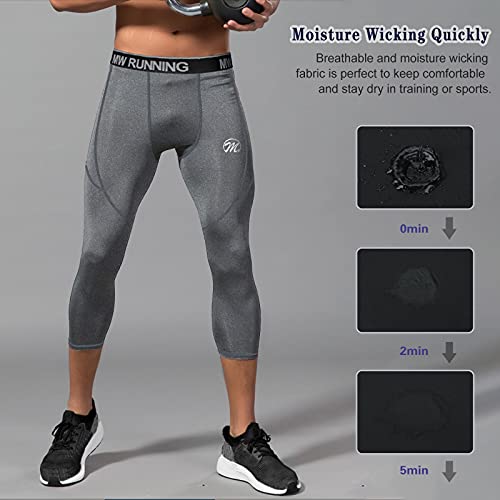 Kompressions-Laufhose für Herren von MEETWEE Atmungsaktive Sport Leggings
