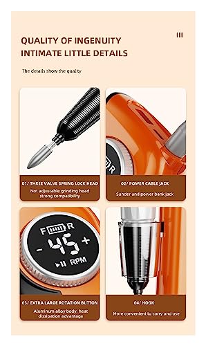 Nail-Grinding-Machine-45000RPM-Nail-Drill-Electric-Manicure-Machine-with-LCD-Display-Professional-Cordles-Nail-File-Kit-for-Nail-Equipment-for-DIY-Home-or-Salon-Mani-Pedis