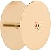Prime-Line U 9516 Door Hole Cover Plate – Maintain Entry Door Security by Covering Unused Hardware Holes, 2-5/8” Diameter, Brass Plated