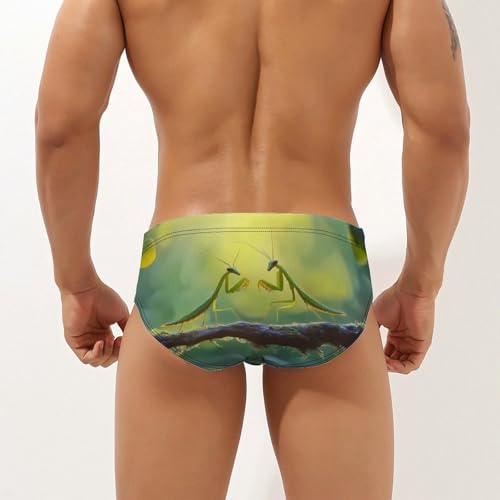 Malaysia Praying Mantis Insect Mens Swim Briefs Quick Dry Swim Trunk Bikini Underwear Swimsuit2