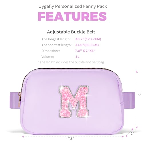 Image of Uygafly Gift for Teen Girls Kids Daughter Her - Birthday Gifts for 3 4 5 6 7 8 9 10 11 12 13 Year Old Girls,Fanny Pack Crossbody Bag Purse Belt Bag Cute Trendy Stuff | Lavender,M