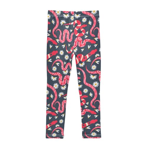Girls Basic Leggings Baby Girls Pants Snake Soft Footless Stretchy Tights Pants 4-10Y2