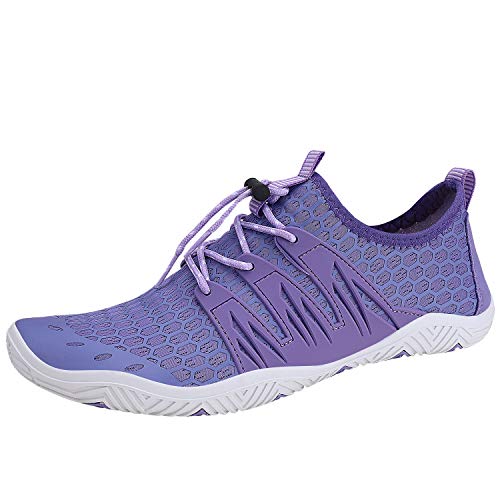 Image of MAYZERO Water Shoes Men Women Swim Surf Shoes Beach Pool Shoes Wide Toe Hiking Aqua Shoes Winter House Slippers