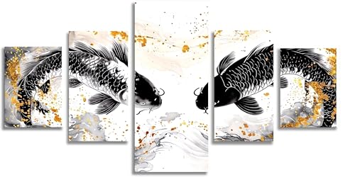 Broderie Diamant Poissons 5 Pack Noir Mefooge - Diamant Art Craft Kit pour Adulte