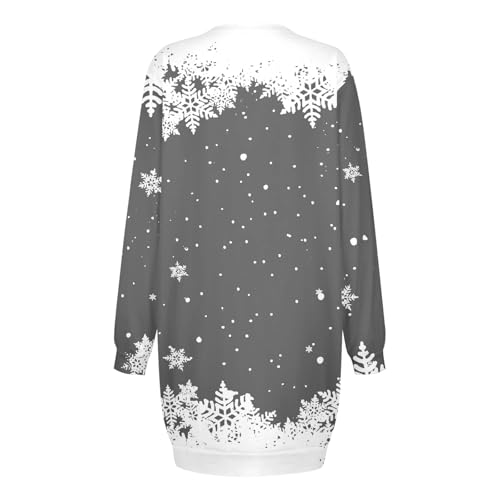 Robe pull de Noël manches longues sweat décontracté automne hiver - 4