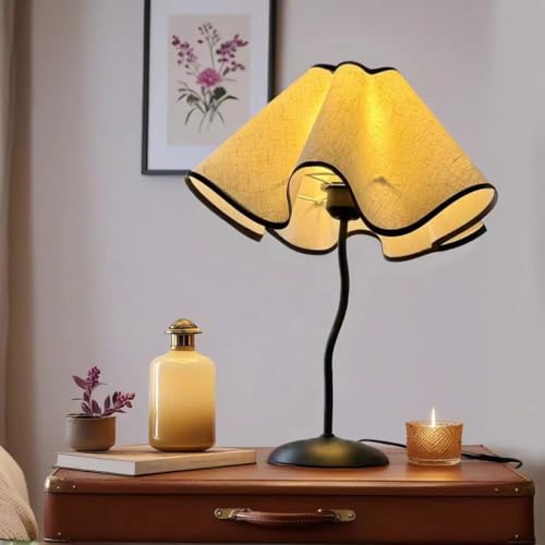 JOYIDEAVA Bedside Lamp, 3 Color Temperatures Petals Decorative Modern Table