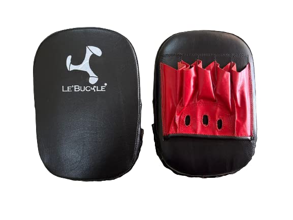 Le Buckle Boxing Pads Focus Hand Pads for Padding, Boxing, MMA, Kickboxing, Taekwondo (Black & Red) (B0BJPPXCD8) Amazon Price History, Amazon Price Tracker